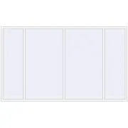 REHAU ARTEVO 3800x2250 mm RAL 9016 Traffic white two-sided