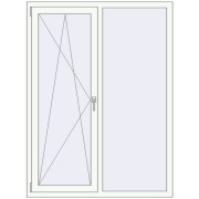 REHAU ENERGY-SAVING SYNEGO MD 1250x1650 mm RAL 9016 Traffic white two-sided