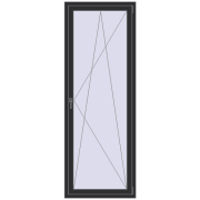 REHAU OPTIMUM EURO-DESIGN 70 800x2200 mm ANTHRACITE_GREY_GLATT two-sided
