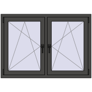 REHAU ENERGY-SAVING SYNEGO MD 1335x905 mm BASALT_GREY dwustronny
