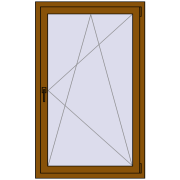 REHAU OPTIMUM EURO-DESIGN 70 880x1450 mm GOLDEN OAK dwustronny