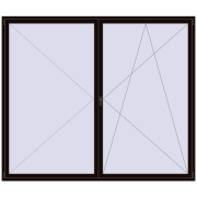 REHAU ENERGY-SAVING SYNEGO MD 2700x2300 mm BLACK_BROWN dwustronny