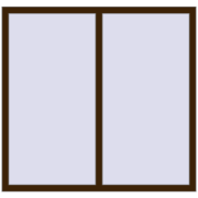 REHAU OPTIMUM EURO-DESIGN 70 1450x1380 mm DARK_OAK two-sided