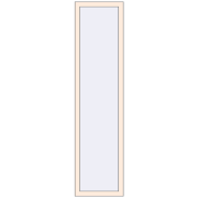 REHAU OPTIMUM EURO-DESIGN 70 500x2000 mm CREAME_WHITE_50L-2 two-sided
