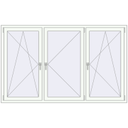 REHAU OPTIMUM EURO-DESIGN 70 2100x1300 mm RAL 9016 Traffic white two-sided