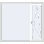 REHAU OPTIMUM EURO-DESIGN 70 2000x1800 mm RAL 9016 Traffic white two-sided