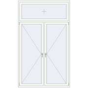 Okna skrzydłowe 1500x2500 mm REHAU OPTIMUM EURO-DESIGN 70 RAL 9016 Traffic white dwustronny