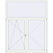 REHAU OPTIMUM EURO-DESIGN 70 1600x2000 mm RAL 9016 Traffic white two-sided