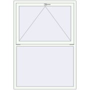 REHAU ENERGY-SAVING SYNEGO MD 1200x1700 mm RAL 9016 Traffic white two-sided