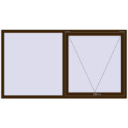 REHAU BRILLANT DESIGN 2100x1150 mm DARK_OAK two-sided