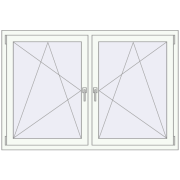 REHAU ENERGY-SAVING SYNEGO MD 1635x1070 mm RAL 9016 Traffic white dwustronny REHAU ENERGY-SAVING SYNEGO MD 1635x1070 mm RAL 9016 Traffic white dwustronny