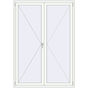 REHAU ENERGY-SAVING SYNEGO MD 1400x2000 mm RAL 9016 Traffic white two-sided