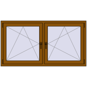 REHAU ENERGY-SAVING SYNEGO MD 1590x830 mm GOLDEN OAK dwustronny