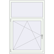 REHAU BRILLANT DESIGN 1000x1500 mm RAL 9016 Traffic white two-sided
