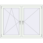 REHAU OPTIMUM EURO-DESIGN 70 1400x1100 mm RAL 9016 Traffic white dwustronny