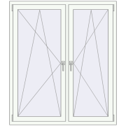 REHAU OPTIMUM EURO-DESIGN 70 1300x1500 mm RAL 9016 Traffic white two-sided