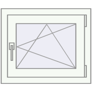 REHAU BRILLANT DESIGN 560x460 mm RAL 9016 Traffic white two-sided