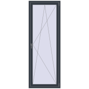 REHAU OPTIMUM EURO-DESIGN 70 800x2200 mm ANTHRACITE_GREY_STRUKTURAL two-sided