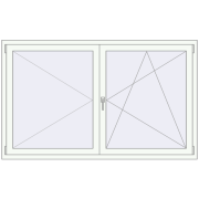 REHAU ENERGY-SAVING SYNEGO MD 1800x1100 mm RAL 9016 Traffic white two-sided
