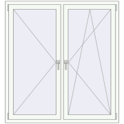 REHAU OPTIMUM EURO-DESIGN 70 1380x1500 mm ANTHRACITE_GREY_STRUKTURAL external