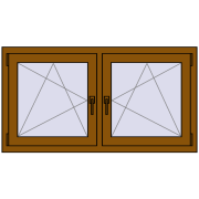 REHAU ENERGY-SAVING SYNEGO MD 1275x680 mm GOLDEN OAK dwustronny