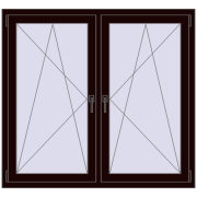 REHAU ENERGY-SAVING SYNEGO MD 1365x1250 mm CHOCOLATE_BROWN dwustronny REHAU ENERGY-SAVING SYNEGO MD 1365x1250 mm CHOCOLATE_BROWN dwustronny