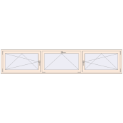 REHAU OPTIMUM EURO-DESIGN 70 3000x600 mm CREAME_WHITE_50L-2 two-sided