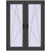 Okna skrzydłowe 1050x1355 mm REHAU ENERGY-SAVING SYNEGO MD BASALT_GREY dwustronny Okna skrzydłowe 1050x1355 mm REHAU ENERGY-SAVING SYNEGO MD BASALT_GREY dwustronny