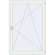 REHAU ENERGY-SAVING SYNEGO MD 1150x1700 mm RAL 9016 Traffic white two-sided