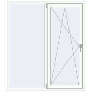 REHAU BRILLANT DESIGN 1300x1500 mm RAL 9016 Traffic white two-sided