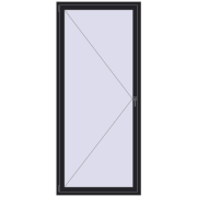 REHAU ENERGY-SAVING SYNEGO MD 1050x2400 mm BLACK_ULTI-MATT two-sided