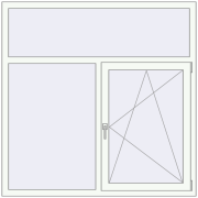REHAU BRILLANT DESIGN 1500x1500 mm RAL 9016 Traffic white two-sided