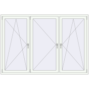 REHAU ENERGY-SAVING SYNEGO MD 2200x1500 mm RAL 9016 Traffic white two-sided