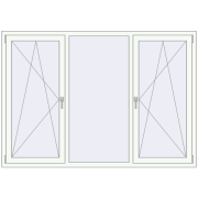 REHAU OPTIMUM EURO-DESIGN 70 2000x1400 mm RAL 9016 Traffic white two-sided