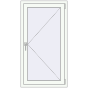 REHAU BRILLANT DESIGN 700x1290 mm RAL 9016 Traffic white two-sided