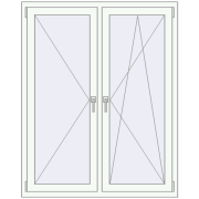 REHAU OPTIMUM EURO-DESIGN 70 1180x1500 mm RAL 9016 Traffic white two-sided