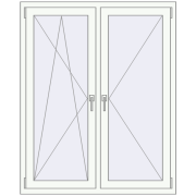 REHAU OPTIMUM EURO-DESIGN 70 1160x1430 mm RAL 9016 Traffic white two-sided