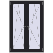 Okna skrzydłowe 1005x1535 mm REHAU ENERGY-SAVING SYNEGO MD BLACK_ULTI-MATT dwustronny Okna skrzydłowe 1005x1535 mm REHAU ENERGY-SAVING SYNEGO MD BLACK_ULTI-MATT dwustronny