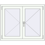 REHAU OPTIMUM EURO-DESIGN 70 1030x850 mm RAL 9016 Traffic white two-sided