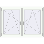 REHAU ENERGY-SAVING SYNEGO MD 1545x1040 mm BLACK_ULTI-MATT zewnętrzny