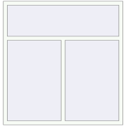 Tilt-and-Turn 1500x1550 mm REHAU ARTEVO RAL 9016 Traffic white two-sided