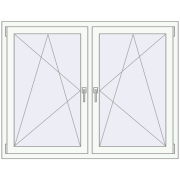 REHAU OPTIMUM EURO-DESIGN 70 1440x1120 mm RAL 9016 Traffic white two-sided