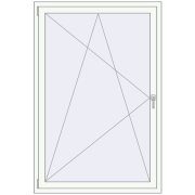 REHAU ENERGY-SAVING SYNEGO MD 1135x1700 mm RAL 9016 Traffic white two-sided