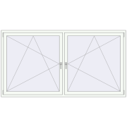 REHAU ENERGY-SAVING SYNEGO MD 2300x1230 mm RAL 9016 Traffic white two-sided