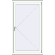 REHAU OPTIMUM EURO-DESIGN 70 775x1470 mm RAL 9016 Traffic white two-sided