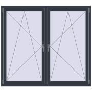 REHAU ENERGY-SAVING SYNEGO MD 1725x1475 mm ANTHRACITE_GREY_STRUKTURAL dwustronny REHAU ENERGY-SAVING SYNEGO MD 1725x1475 mm ANTHRACITE_GREY_STRUKTURAL dwustronny