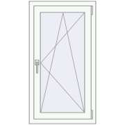 REHAU OPTIMUM EURO-DESIGN 70 550x1130 mm RAL 9016 Traffic white two-sided