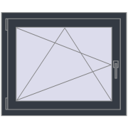 Okna skrzydłowe 900x650 mm CLASICTHERM 70 ANTHRACITE_GREY_STRUKTURAL dwustronny