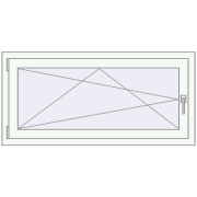 REHAU OPTIMUM EURO-DESIGN 70 1200x550 mm RAL 9016 Traffic white two-sided