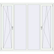 REHAU BRILLANT DESIGN 2000x1800 mm RAL 9016 Traffic white two-sided